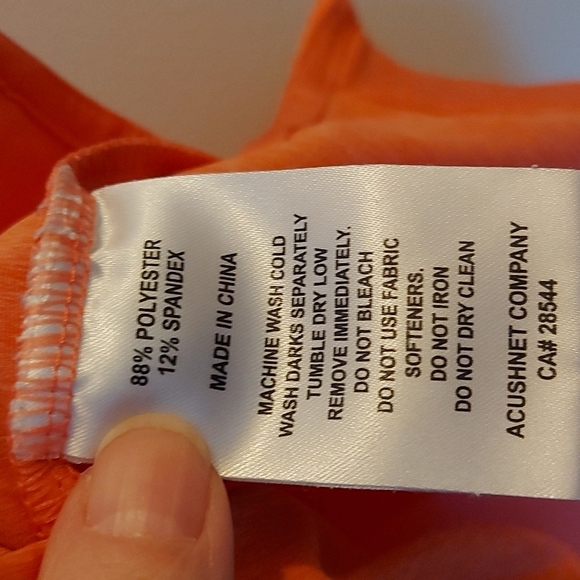 Foot Joy Polo Golf Shirt, Coral, Size Large - Picture 8 of 8